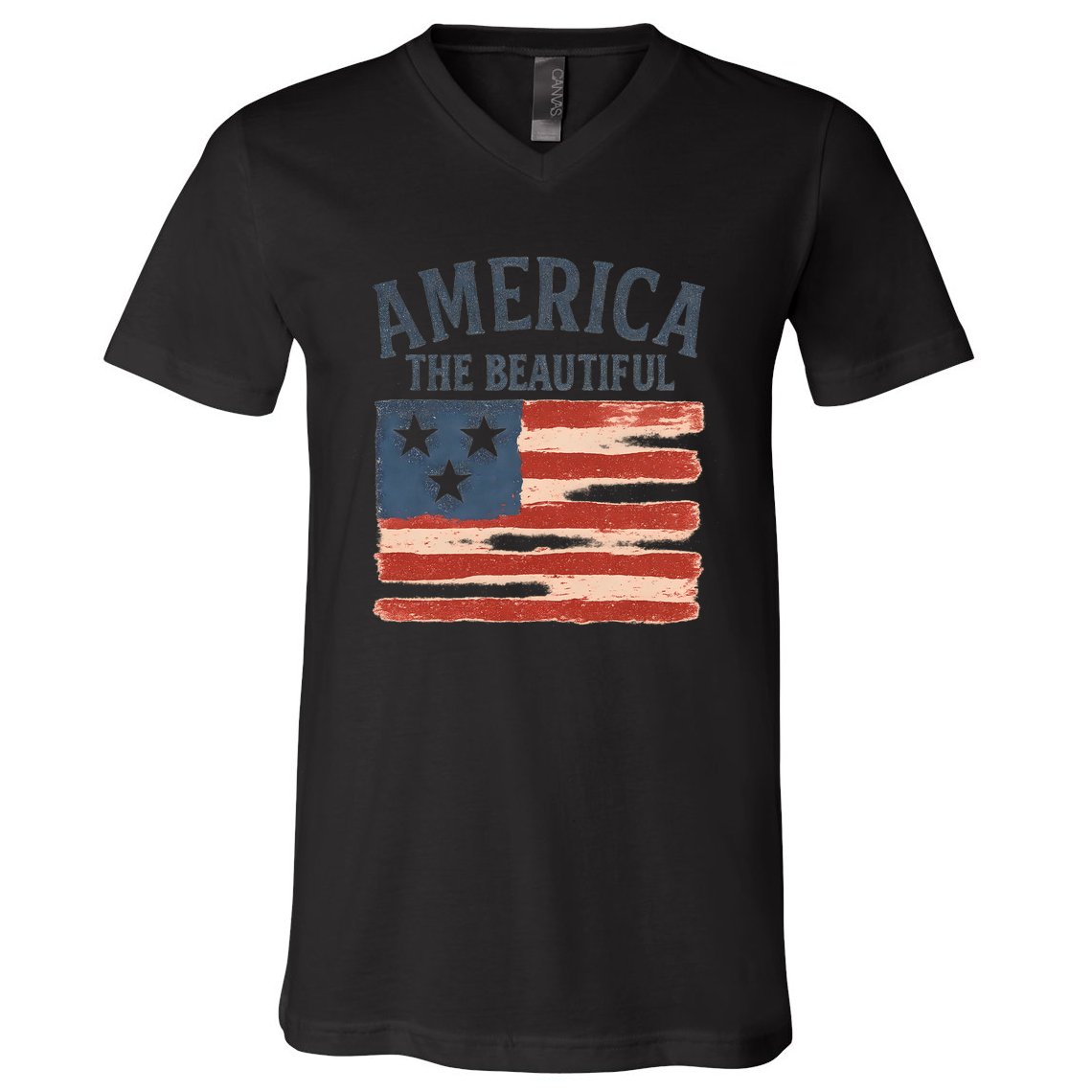 America The Beautiful V-Neck T-Shirt