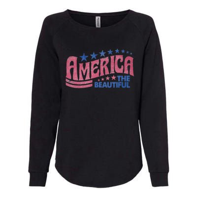 America The Beautiful Cool Gift Womens California Wash Sweatshirt