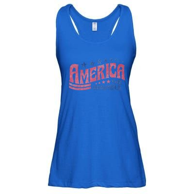 America The Beautiful Cool Gift Ladies Essential Flowy Tank