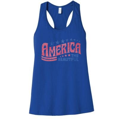 America The Beautiful Cool Gift Women's Racerback Tank