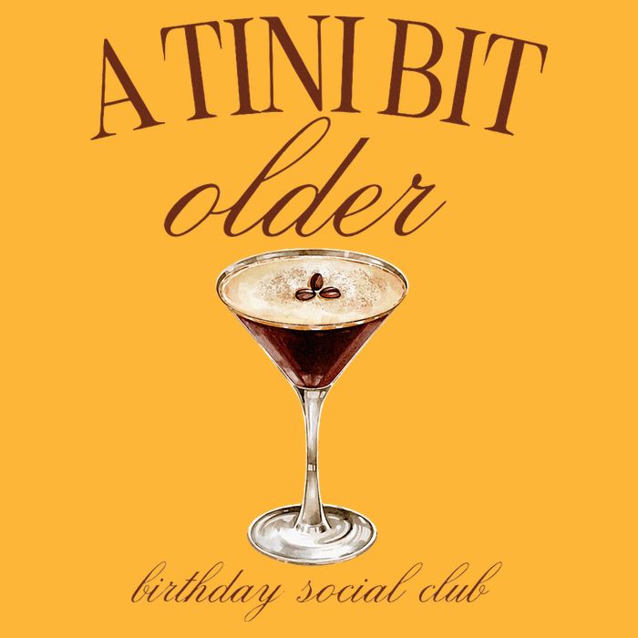 A Tini Bit Older Espresso Martini Birthday Matching Pom Pom 12in Knit Beanie