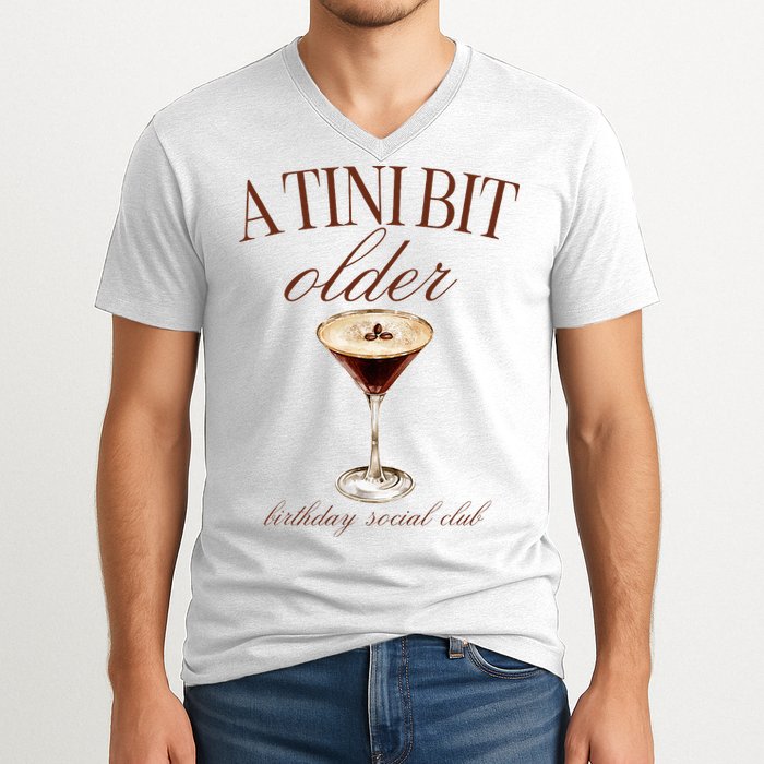 A Tini Bit Older Espresso Martini Birthday Matching V-Neck T-Shirt