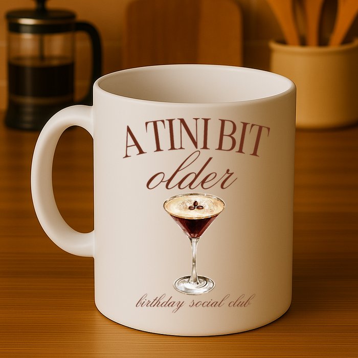 A Tini Bit Older Espresso Martini Birthday Matching Mug