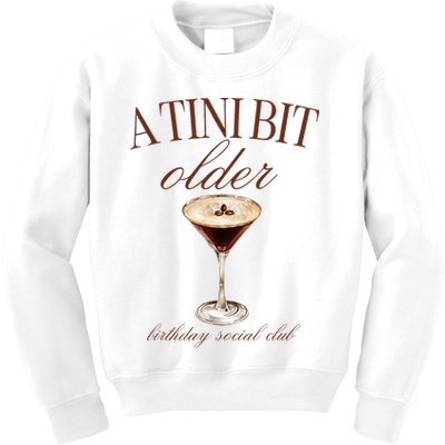 A Tini Bit Older Espresso Martini Birthday Matching Kids Sweatshirt