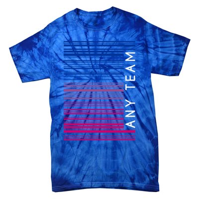 Any Team Bisexual Flag Bi Barcode Lgbtq Social Justice Gift Tie-Dye T-Shirt