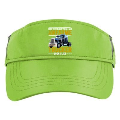 Awesome Trucker Big Rig Semicute Gifttrailer Truck Driver Gift Gift Adult Drive Performance Visor