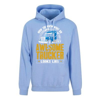 Awesome Trucker Big Rig Semigifttrailer Truck Driver Gift Unisex Surf Hoodie