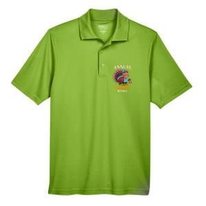 Annual Turkey Bowl Funny Thanksgiving Day Football Rugby Gift Men's Origin Performance Pique Polo