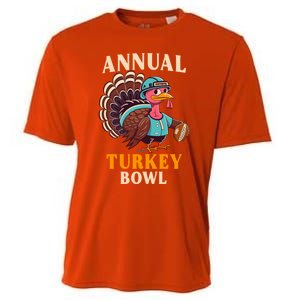 Annual Turkey Bowl Funny Thanksgiving Day Football Rugby Gift Cooling Performance Crew T-Shirt