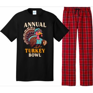 Annual Turkey Bowl Funny Thanksgiving Day Football Rugby Gift Pajama Set