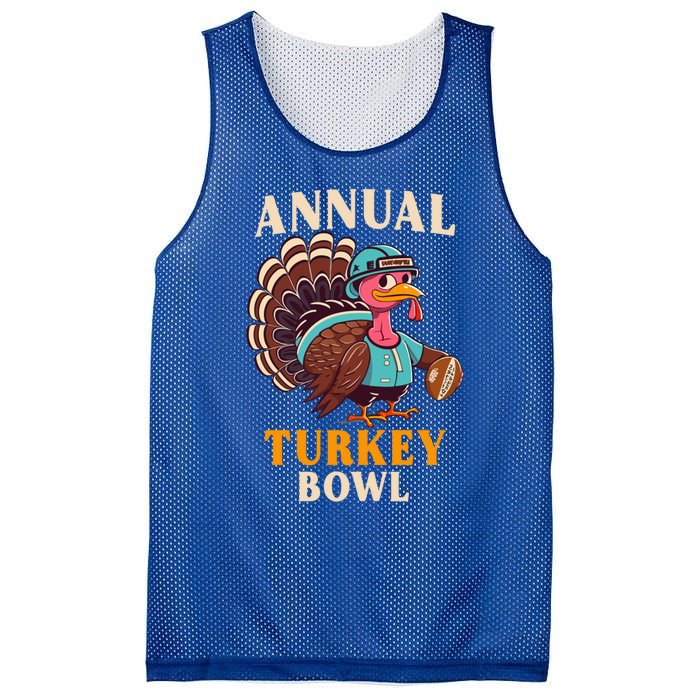 Annual Turkey Bowl Funny Thanksgiving Day Football Rugby Gift Mesh Reversible Basketball Jersey Tank