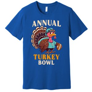 Annual Turkey Bowl Funny Thanksgiving Day Football Rugby Gift Premium T-Shirt