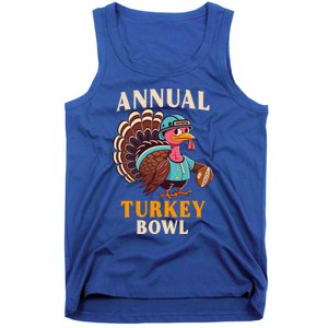 Annual Turkey Bowl Funny Thanksgiving Day Football Rugby Gift Tank Top