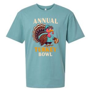 Annual Turkey Bowl Funny Thanksgiving Day Football Rugby Gift Sueded Cloud Jersey T-Shirt