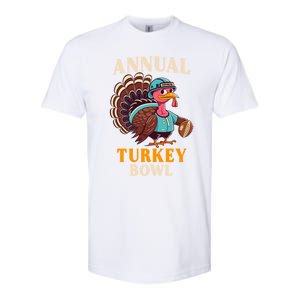 Annual Turkey Bowl Funny Thanksgiving Day Football Rugby Gift Softstyle CVC T-Shirt