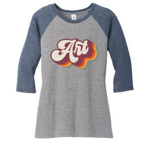 Art Teacher Back To School Women's Tri-Blend 3/4-Sleeve Raglan Shirt