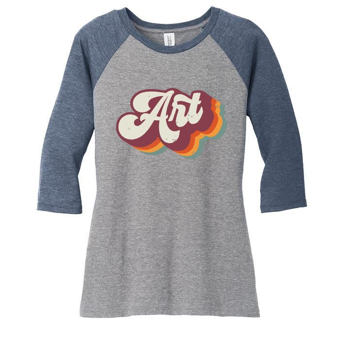 Art Teacher Back To School Women's Tri-Blend 3/4-Sleeve Raglan Shirt