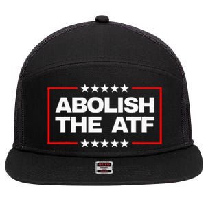 Abolish The Bureau Of Alcohol Tobacco And Firearms 7 Panel Mesh Trucker Snapback Hat