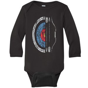 Archery Target Bow And Arrow Marksman Quiver For Archers Baby Long Sleeve Bodysuit