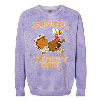 Annual Turkey Bowl Football Sport Lover Funny Thanksgiving Cute Gift Colorblast Crewneck Sweatshirt