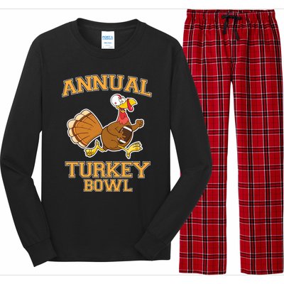 Annual Turkey Bowl Football Sport Lover Funny Thanksgiving Cute Gift Long Sleeve Pajama Set