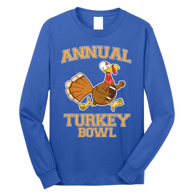 Annual Turkey Bowl Football Sport Lover Funny Thanksgiving Cute Gift Long Sleeve Shirt