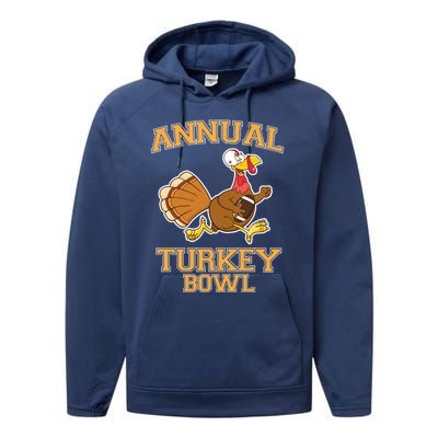 Annual Turkey Bowl Football Sport Lover Funny Thanksgiving Cute Gift Performance Fleece Hoodie