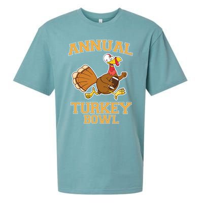 Annual Turkey Bowl Football Sport Lover Funny Thanksgiving Cute Gift Sueded Cloud Jersey T-Shirt