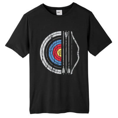 Archery Target Bow And Arrow Archer Retro Vintage Men Women Tall Fusion ChromaSoft Performance T-Shirt