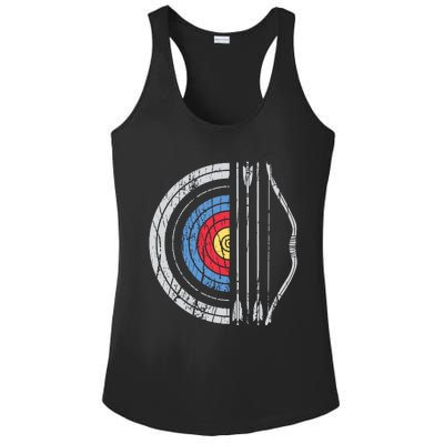 Archery Target Bow And Arrow Archer Retro Vintage Men Women Ladies PosiCharge Competitor Racerback Tank