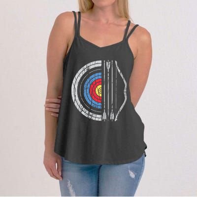 Archery Target Bow And Arrow Archer Retro Vintage Men Women Women's Strappy Tank