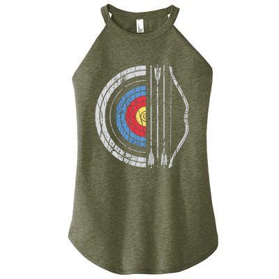 Archery Target Bow And Arrow Archer Retro Vintage Men Women Women's Perfect Tri Rocker Tank