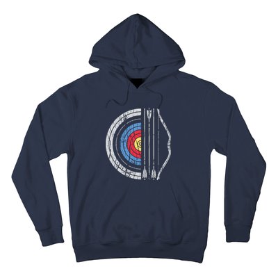 Archery Target Bow And Arrow Archer Retro Vintage Men Women Hoodie