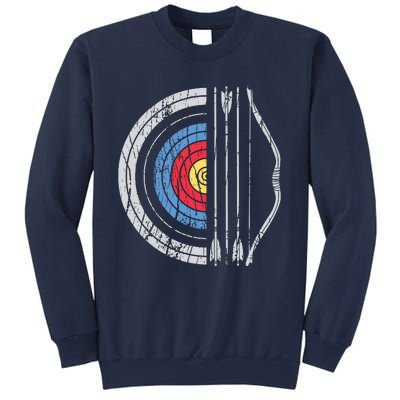 Archery Target Bow And Arrow Archer Retro Vintage Men Women Sweatshirt