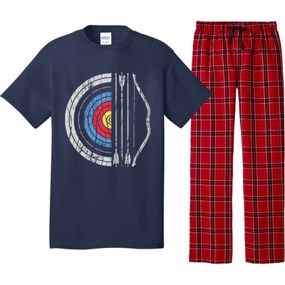 Archery Target Bow And Arrow Archer Retro Vintage Men Women Pajama Set