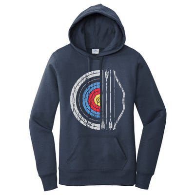 Archery Target Bow And Arrow Archer Retro Vintage Men Women Women's Pullover Hoodie