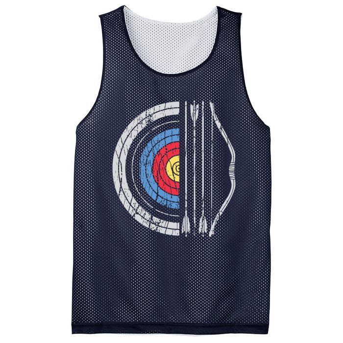 Archery Target Bow And Arrow Archer Retro Vintage Men Women Mesh Reversible Basketball Jersey Tank