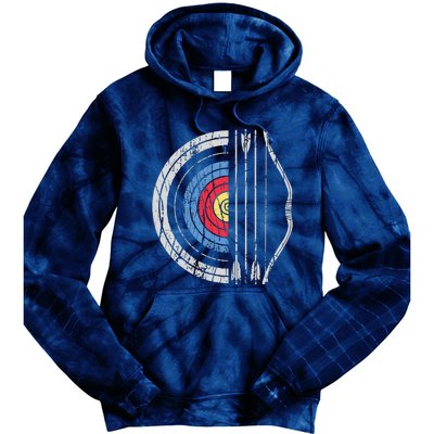 Archery Target Bow And Arrow Archer Retro Vintage Men Women Tie Dye Hoodie