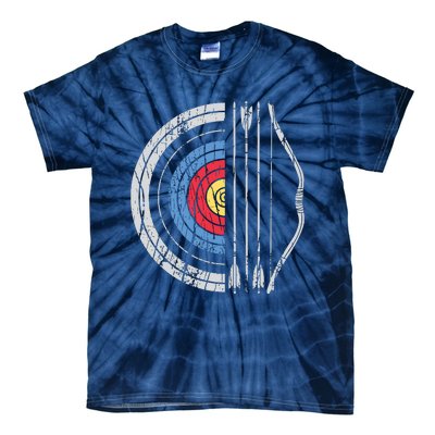 Archery Target Bow And Arrow Archer Retro Vintage Men Women Tie-Dye T-Shirt