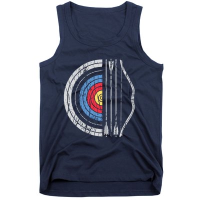 Archery Target Bow And Arrow Archer Retro Vintage Men Women Tank Top