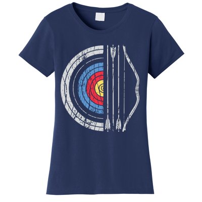 Archery Target Bow And Arrow Archer Retro Vintage Men Women Women's T-Shirt