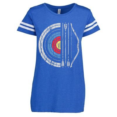 Archery Target Bow And Arrow Archer Retro Vintage Men Women Enza Ladies Jersey Football T-Shirt