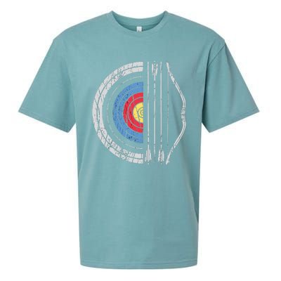 Archery Target Bow And Arrow Archer Retro Vintage Men Women Sueded Cloud Jersey T-Shirt