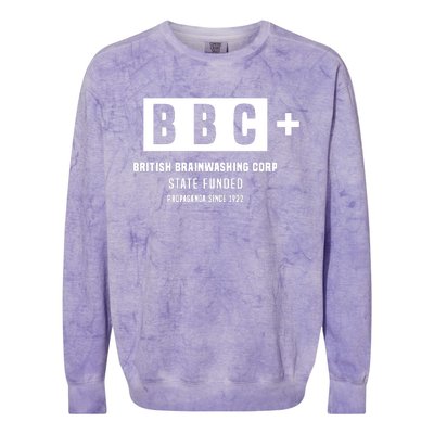 Andrew Tate Bbc British Brainwashing Corp State Funded Colorblast Crewneck Sweatshirt