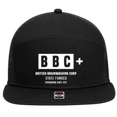 Andrew Tate Bbc British Brainwashing Corp State Funded 7 Panel Mesh Trucker Snapback Hat