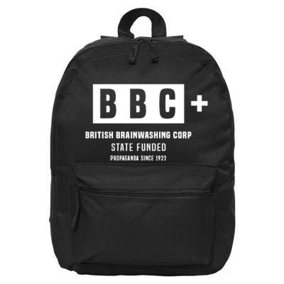 Andrew Tate Bbc British Brainwashing Corp State Funded 16 in Basic Backpack