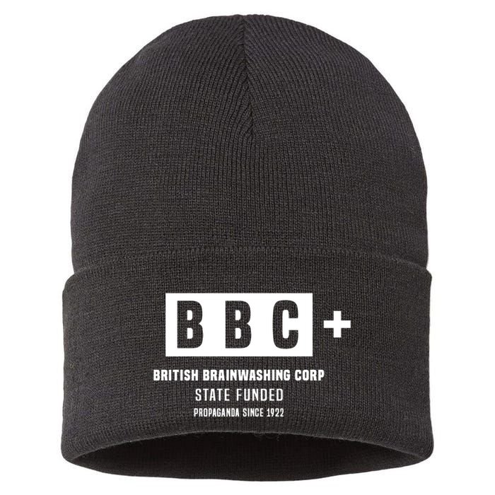 Andrew Tate Bbc British Brainwashing Corp State Funded Sustainable Knit Beanie