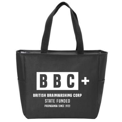 Andrew Tate Bbc British Brainwashing Corp State Funded Zip Tote Bag