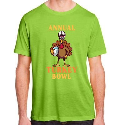 Annual Turkey Bowl Funny Thanksgiving Turkey Day Football Great Gift Adult ChromaSoft Performance T-Shirt