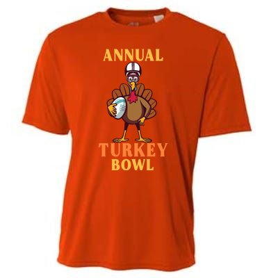 Annual Turkey Bowl Funny Thanksgiving Turkey Day Football Great Gift Cooling Performance Crew T-Shirt